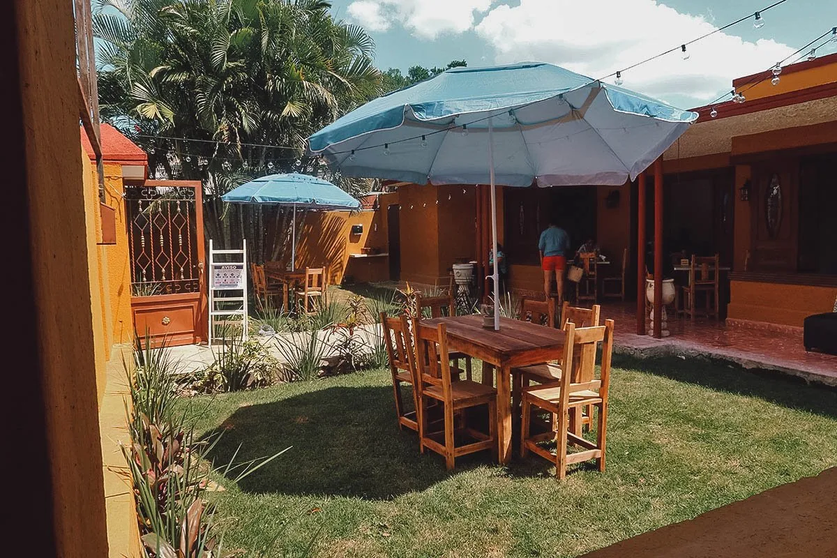 The Best Valladolid Restaurants Restaurante Constanza garden seating in Valladolid