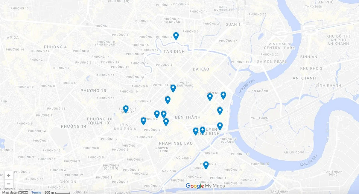 Instagrammable Cafes in Saigon, Vietnam Map of cafes in Ho Chi Minh City