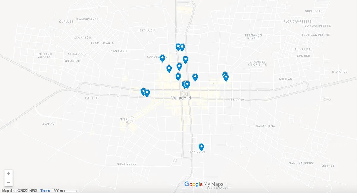 The Best Puebla Restaurants Map with pins