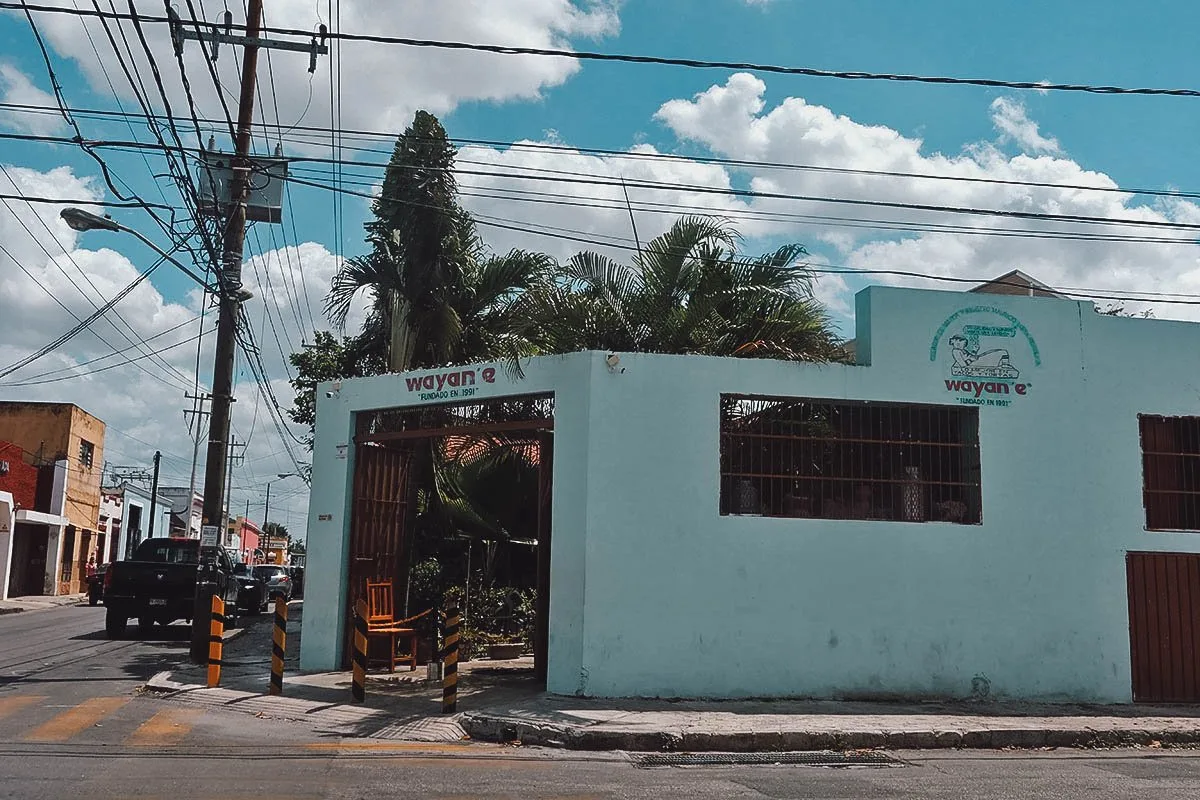 Wayan'e restaurant exterior in Merida