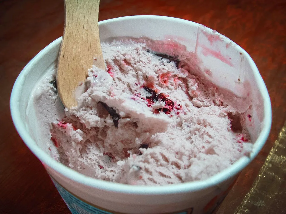 Ice Cream Flavors Pint of Cherry Garcia ice cream from Ben & Jerry's