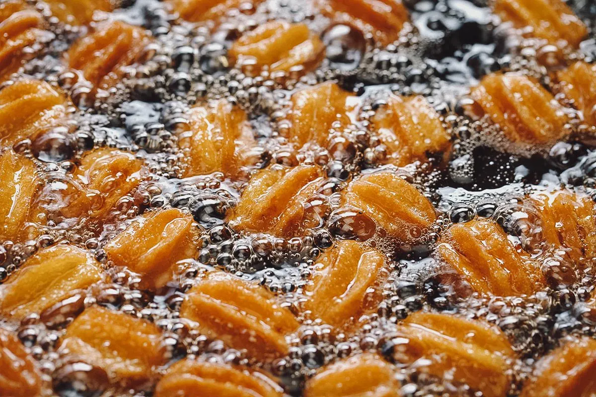 Types of Donuts From Around the World Frying tulumba donuts