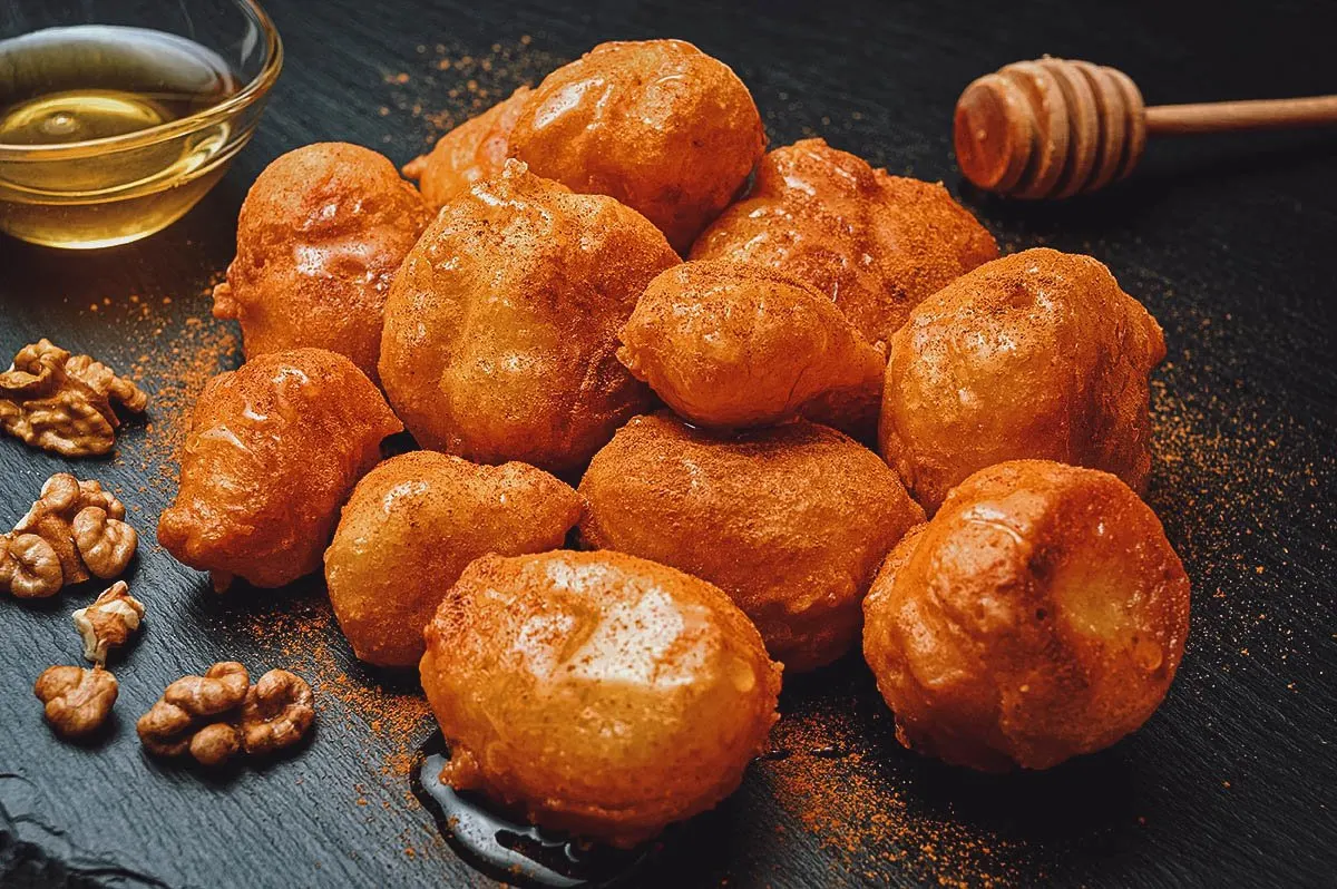Loukoumades donuts drizzled with honey
