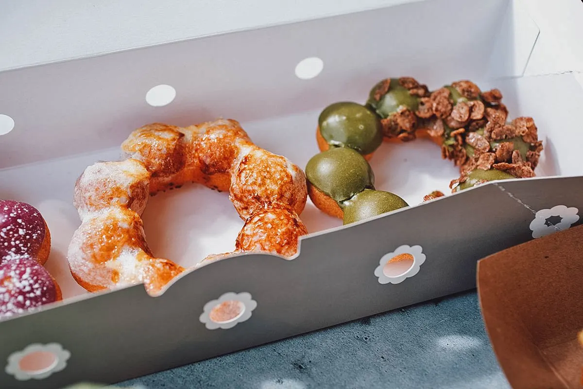 Box of mochi donuts