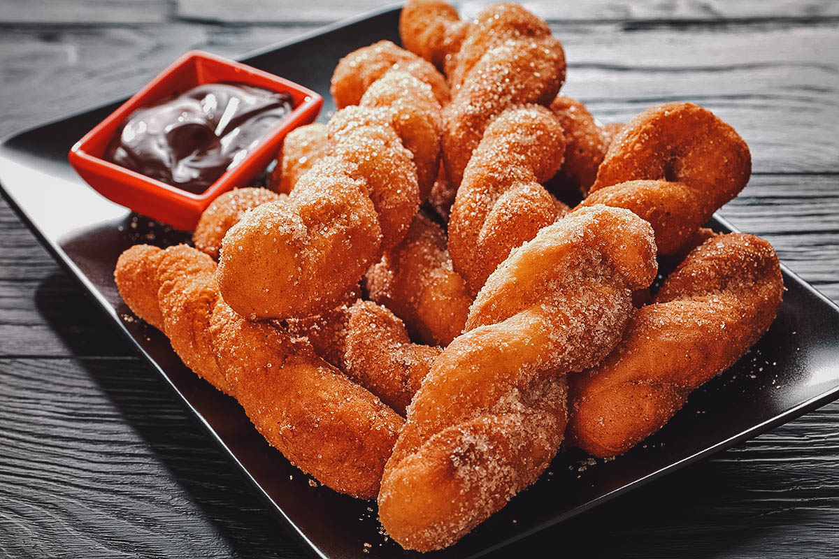 Plate of shakoy donuts