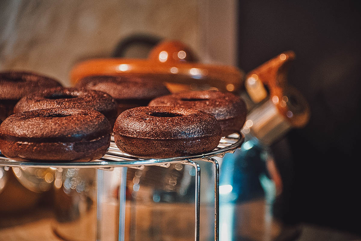 Homemade vegan donuts