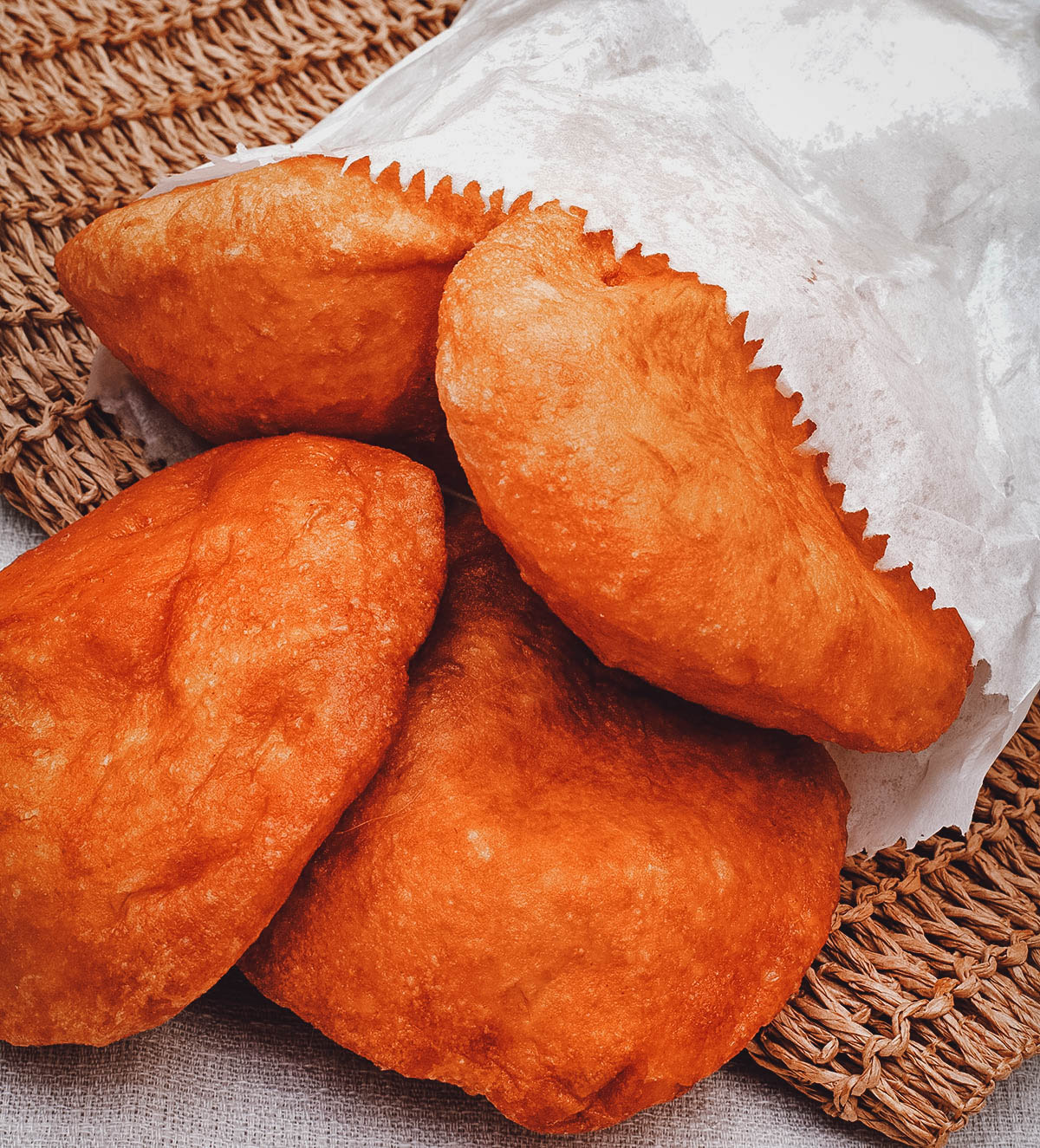 Vetkoek donuts in a bag