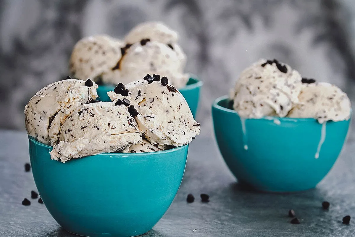 Ice cream with mini chocolate chips