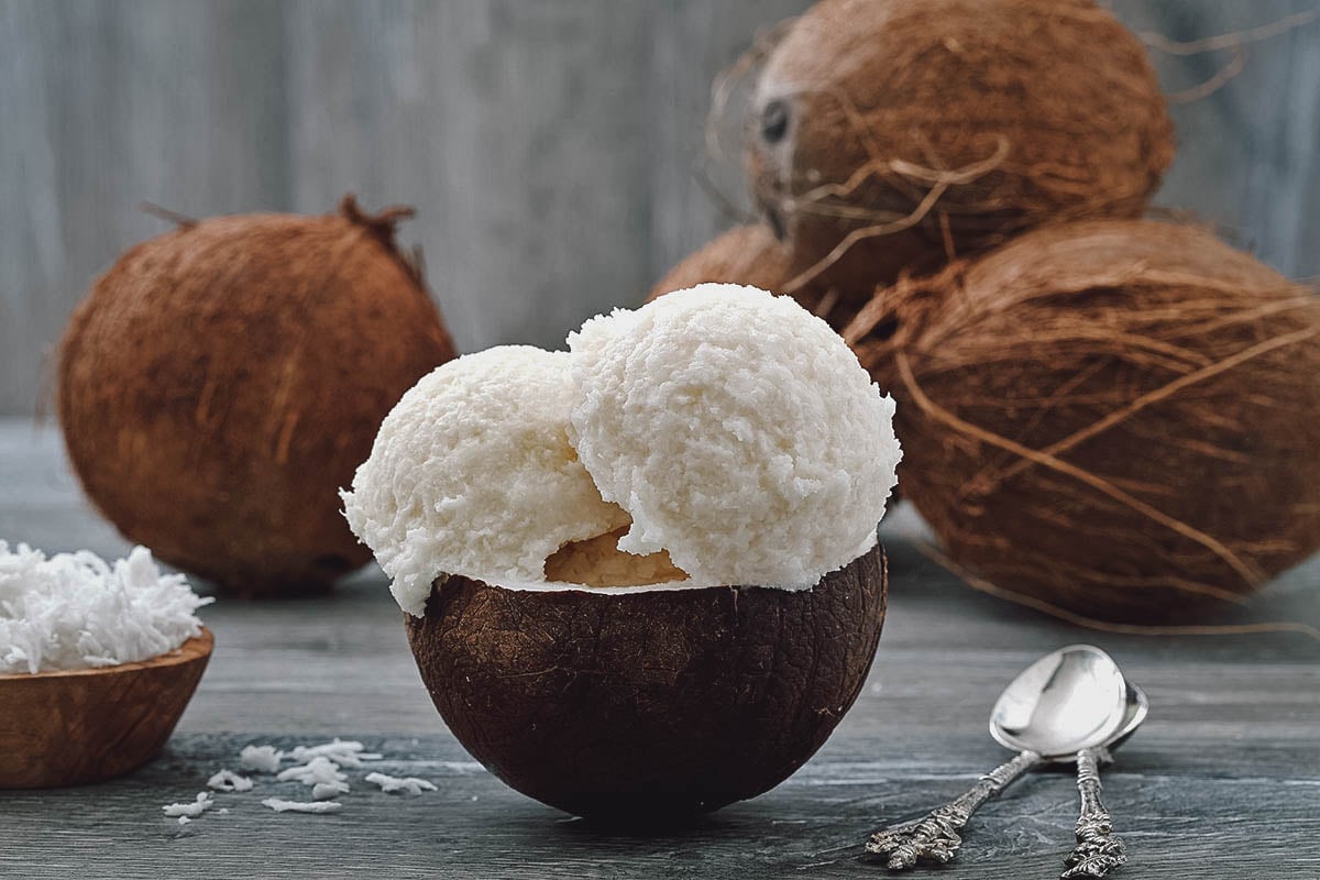 Coconut ice cream