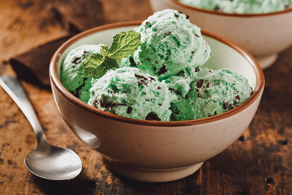 Mint chocolate chip ice cream