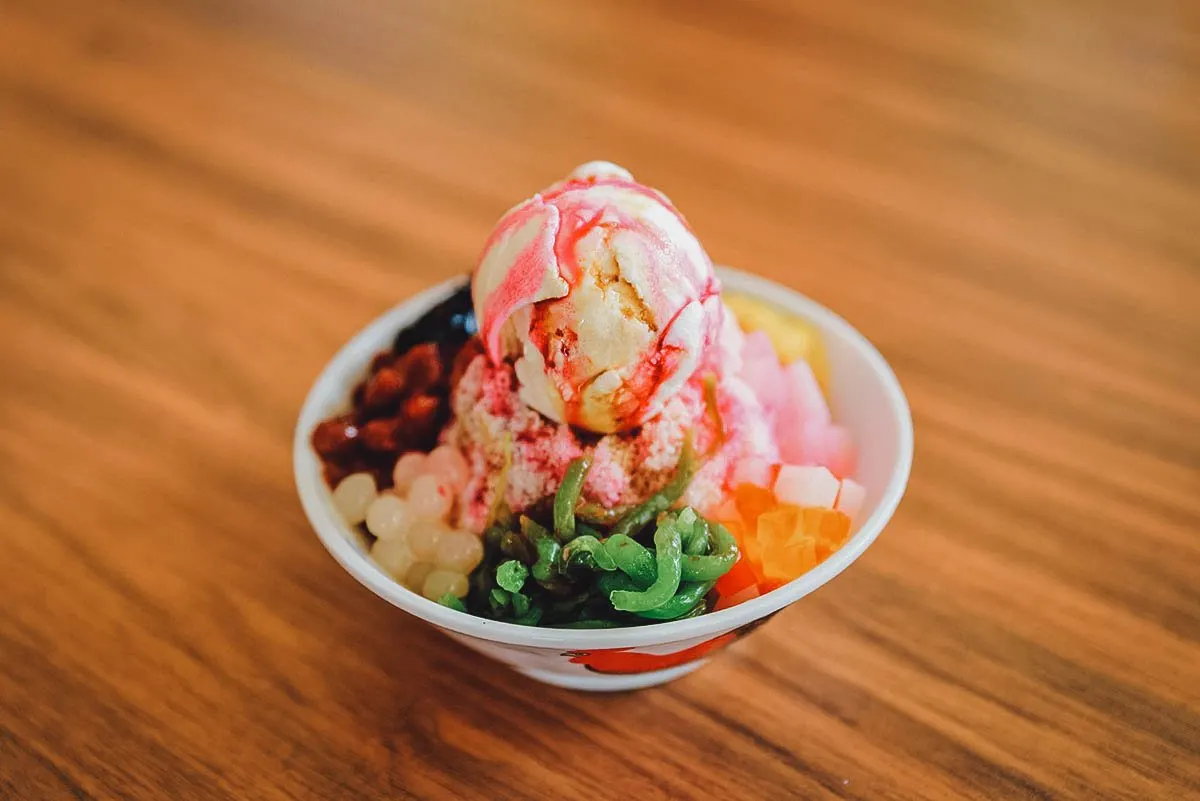 Ais kacang, a colorful Malaysian dessert