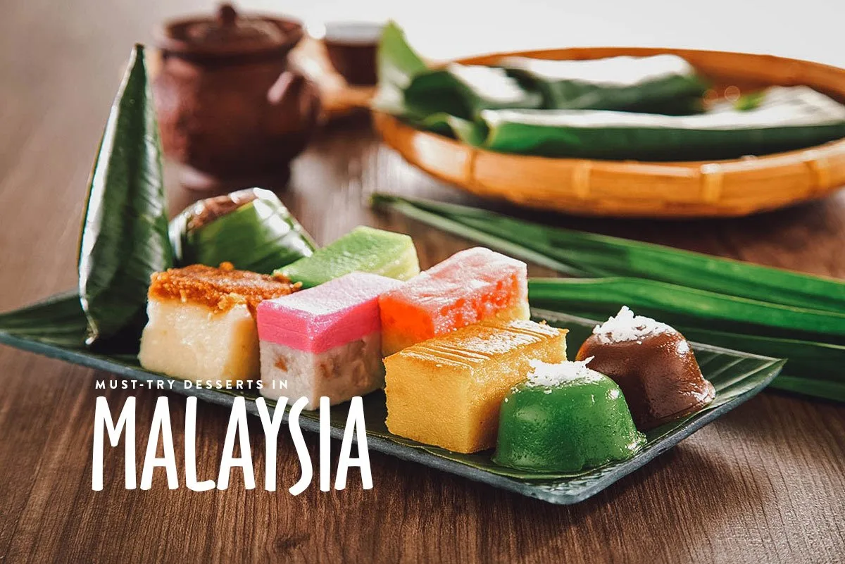 Different types of Malaysian kuih
