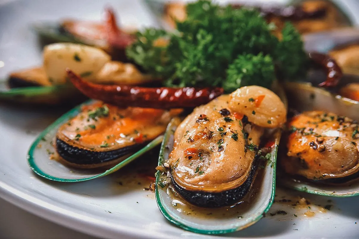 Green-lipped mussels from New Zealand