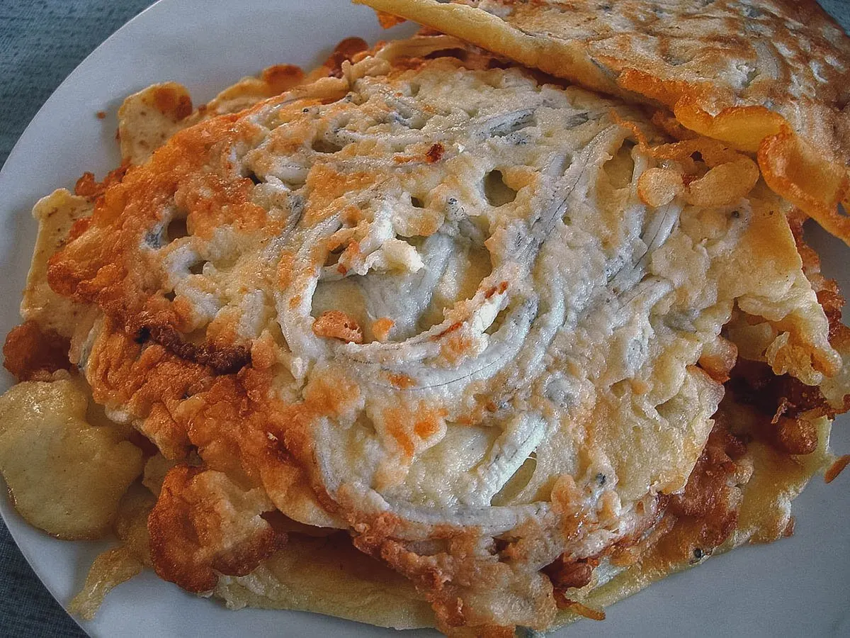 Whitebait fritters in New Zealand