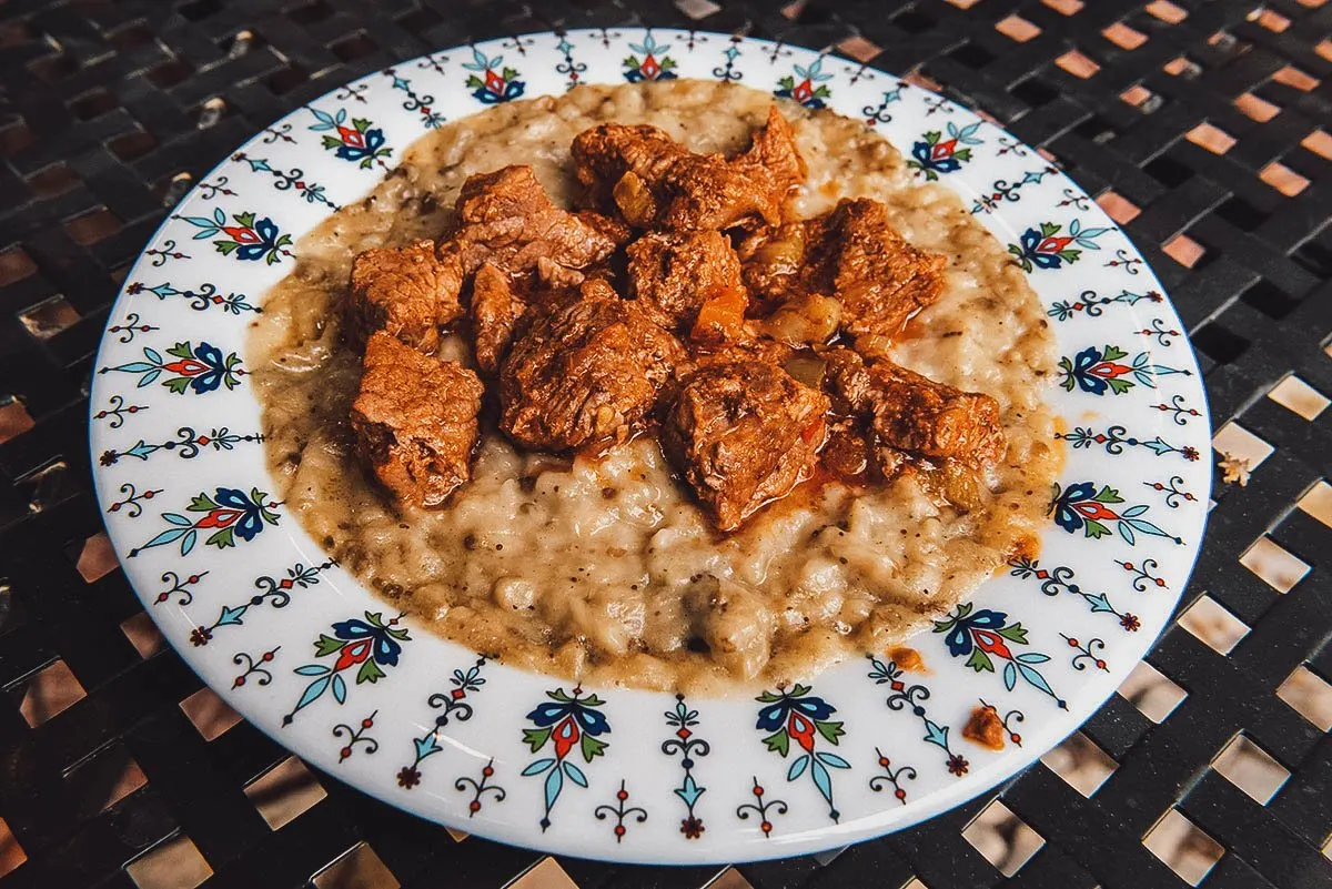 Turkish Food Plate of Turkish hunkar begendi