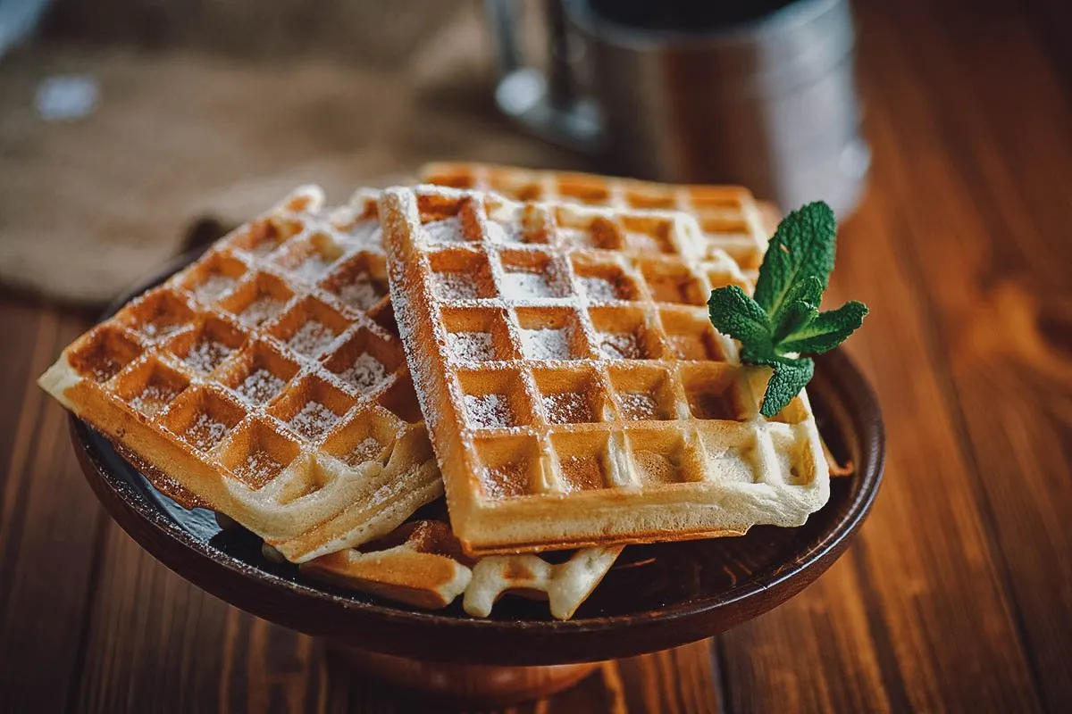 Bowl of Brussels waffles