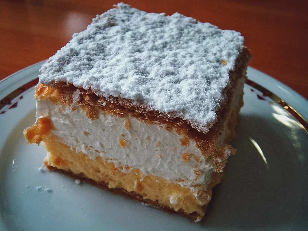 Croatian Food Kremsnite, Croatian custard slice