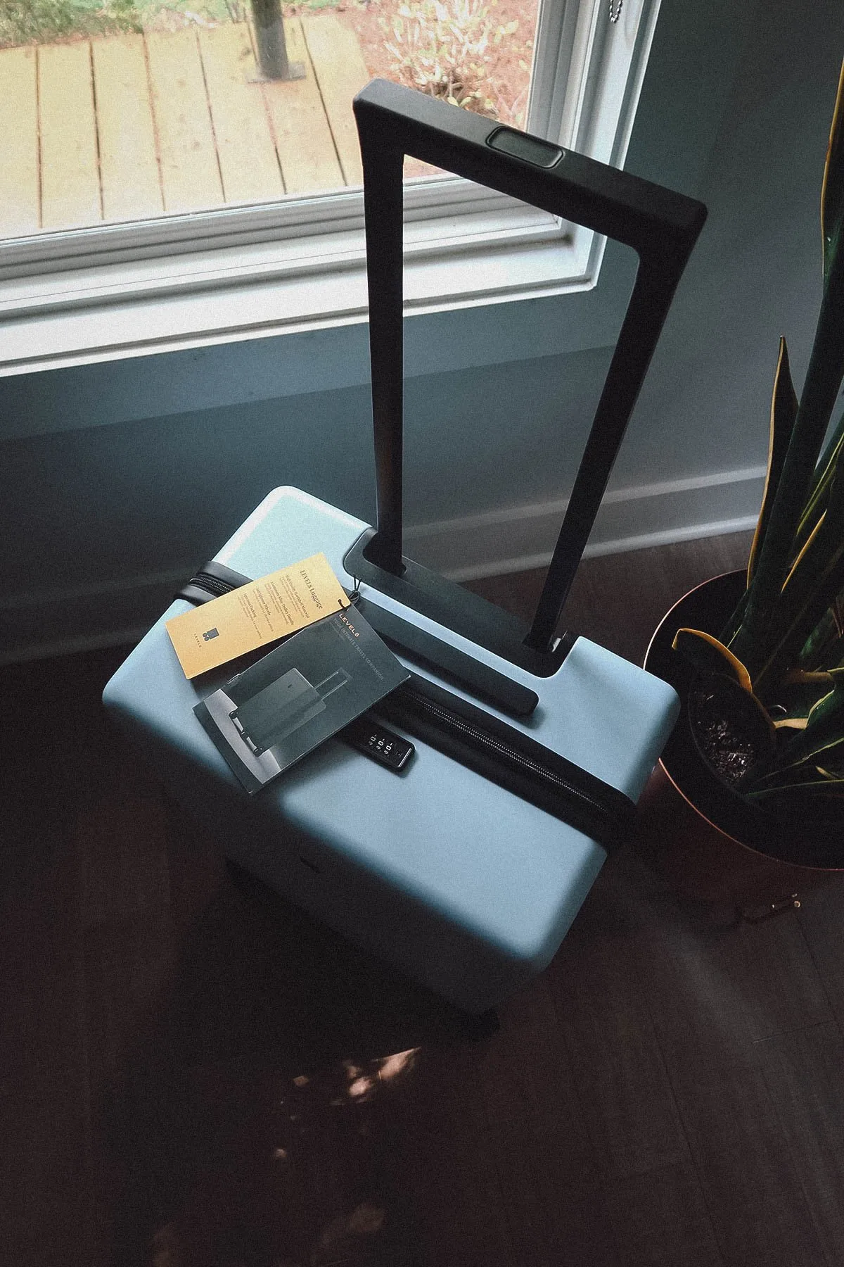 Matte check-in suitcase