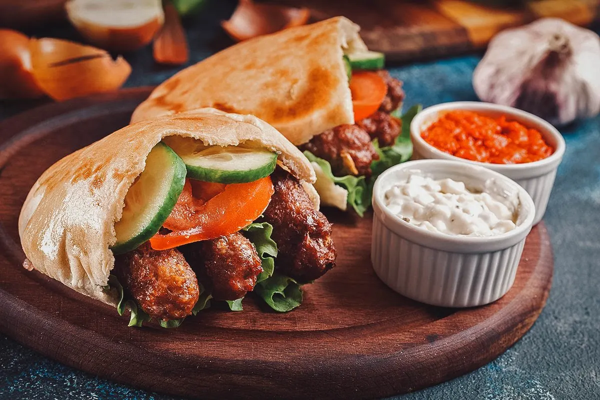 Cevapi pocket sandwiches