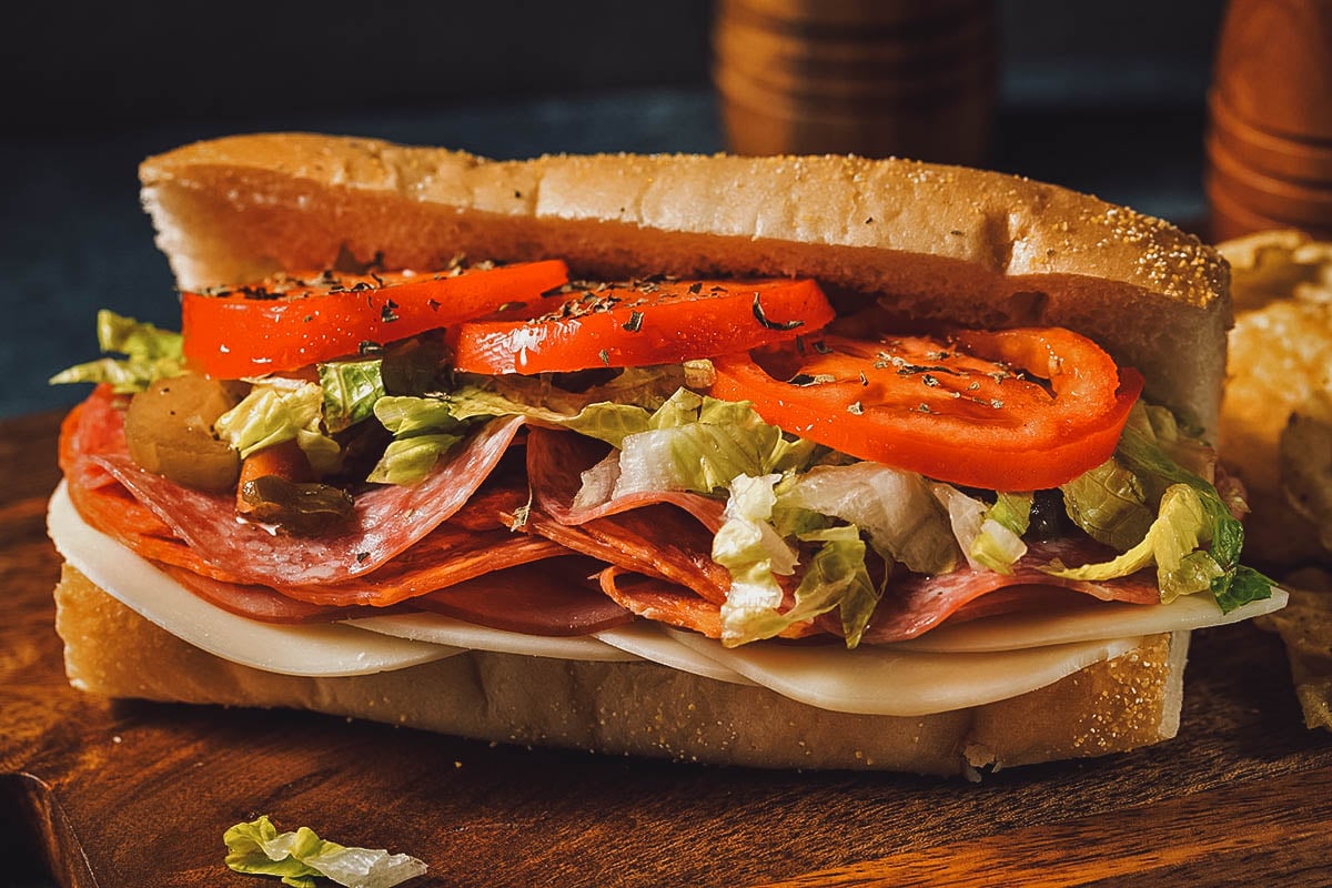 Hoagie or submarine sandwich