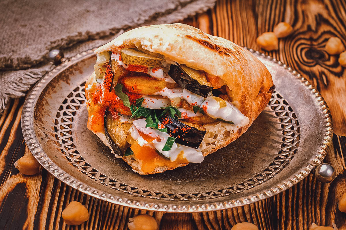 Sabich pita sandwich