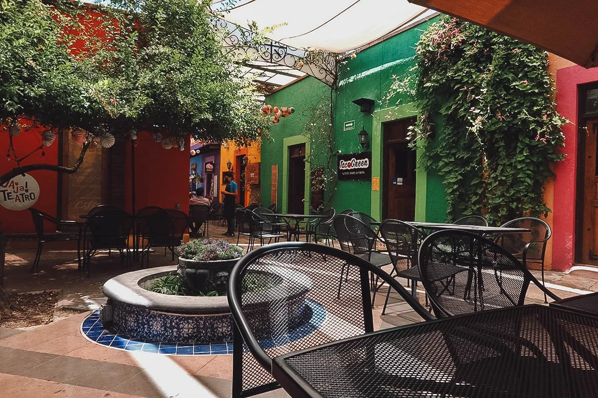 Courtyard at El Pueblito de La Cruz in Queretaro