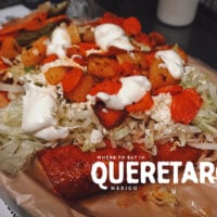 Enchiladas queretanas in Santiago de Queretaro, Mexico