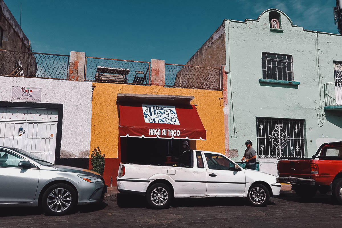 Entrance to Haga Su Taco restaurant in Queretaro