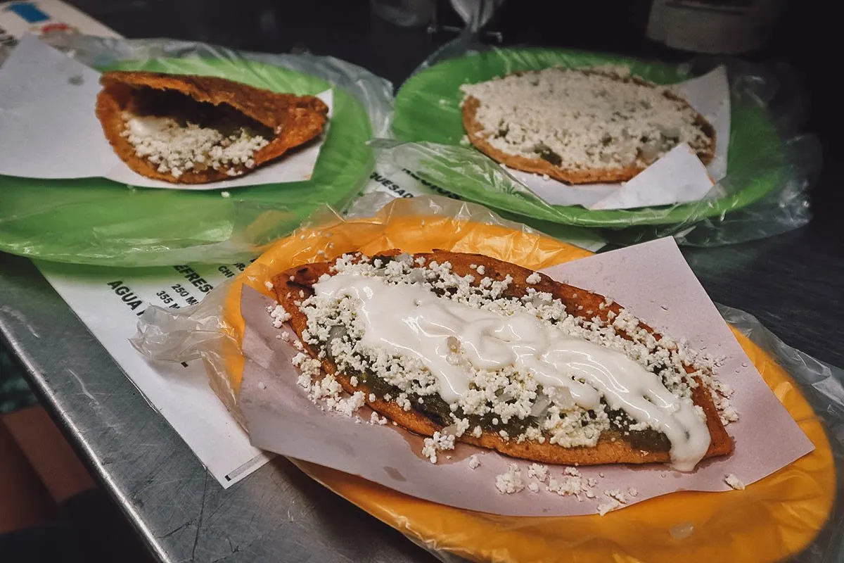 Antojitos at Huaraches y Gorditas Conchita in Queretaro