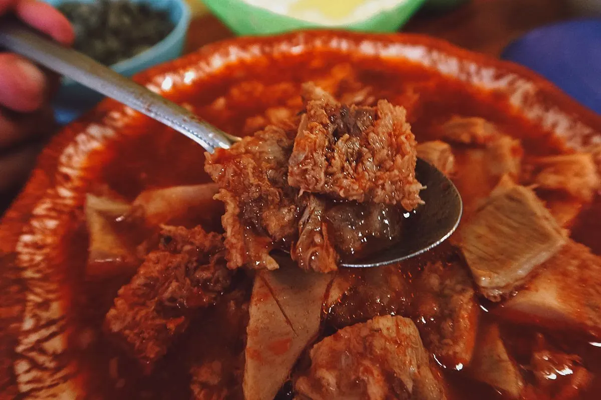 Menudo at Rico Menudo Doña Pueblito in Queretaro