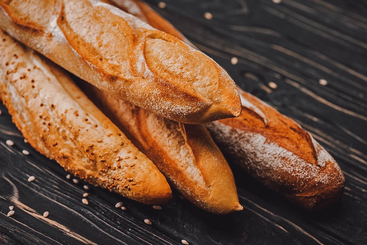 Loaves of baguette or French bread