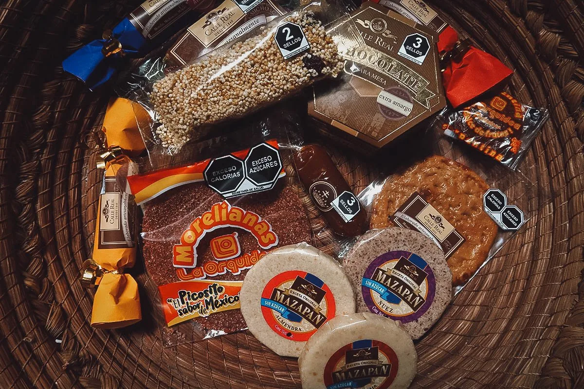 Basket of dulces tipicos from Calle Real