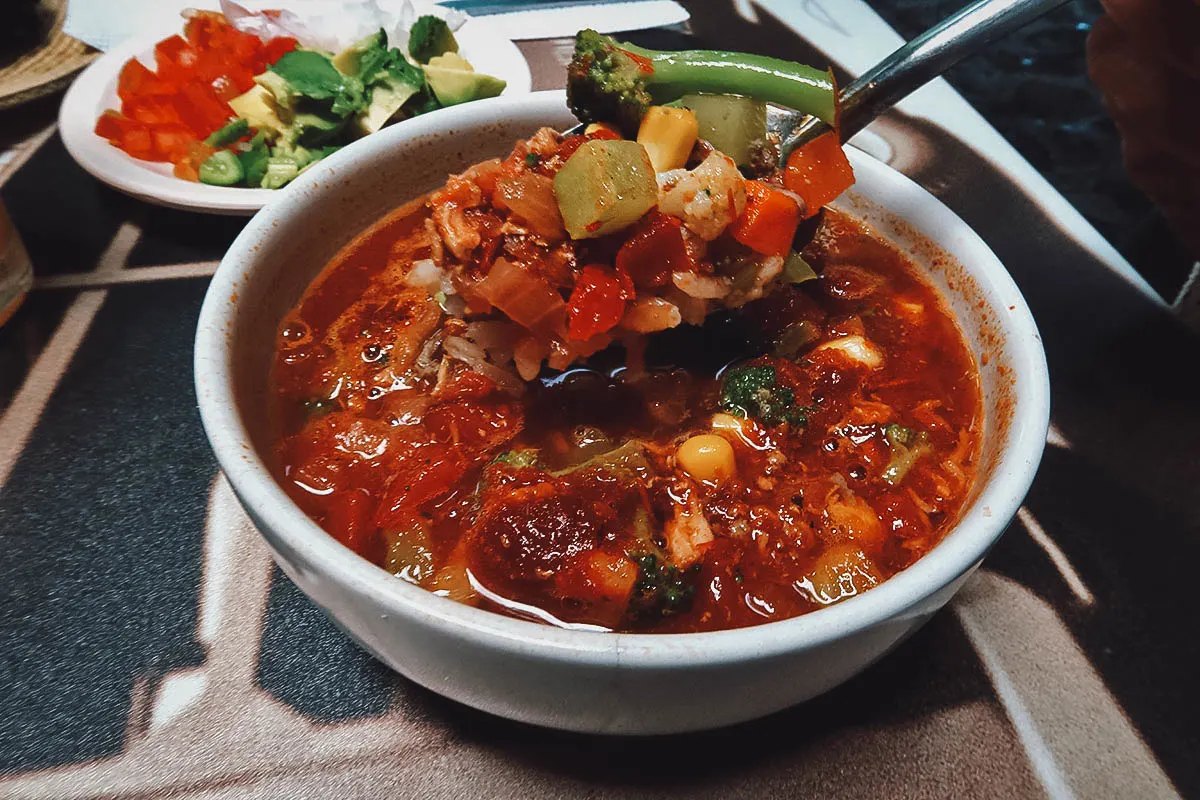 Caldo Tlalpeno at La Casona de las Rosas