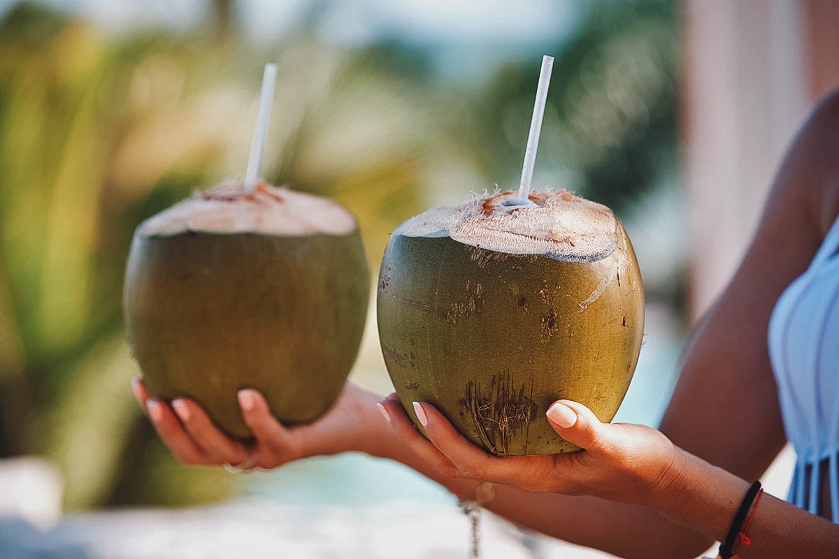 Filipino buko juice drink