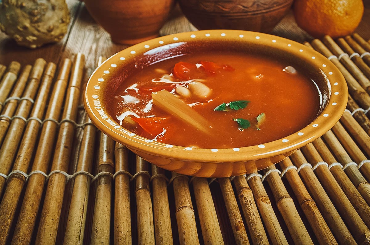 Bila fazolova polevka or Czech white bean soup