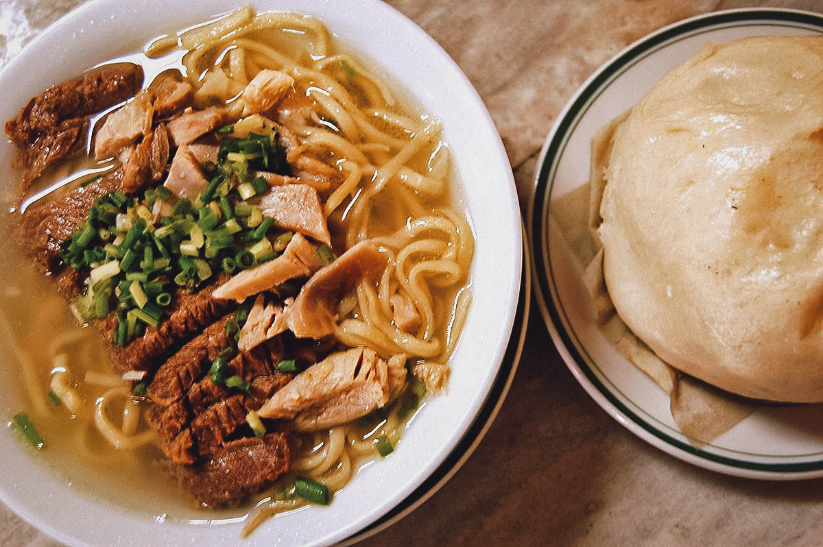 Filipino chicken mami and siopao