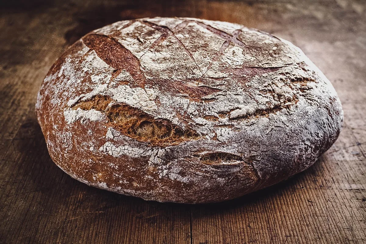German Food Bauernbrot or German bread