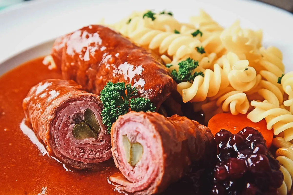 German Food German rouladen