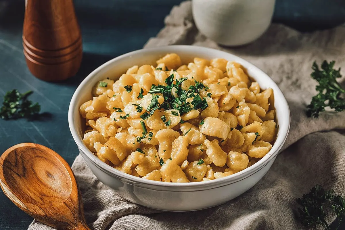 German Food German spätzle