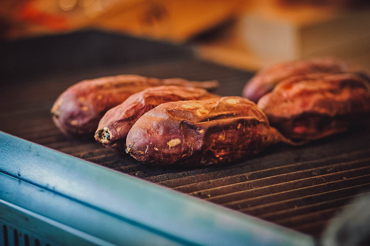 Korean gungoguma or roasted sweet potatoes