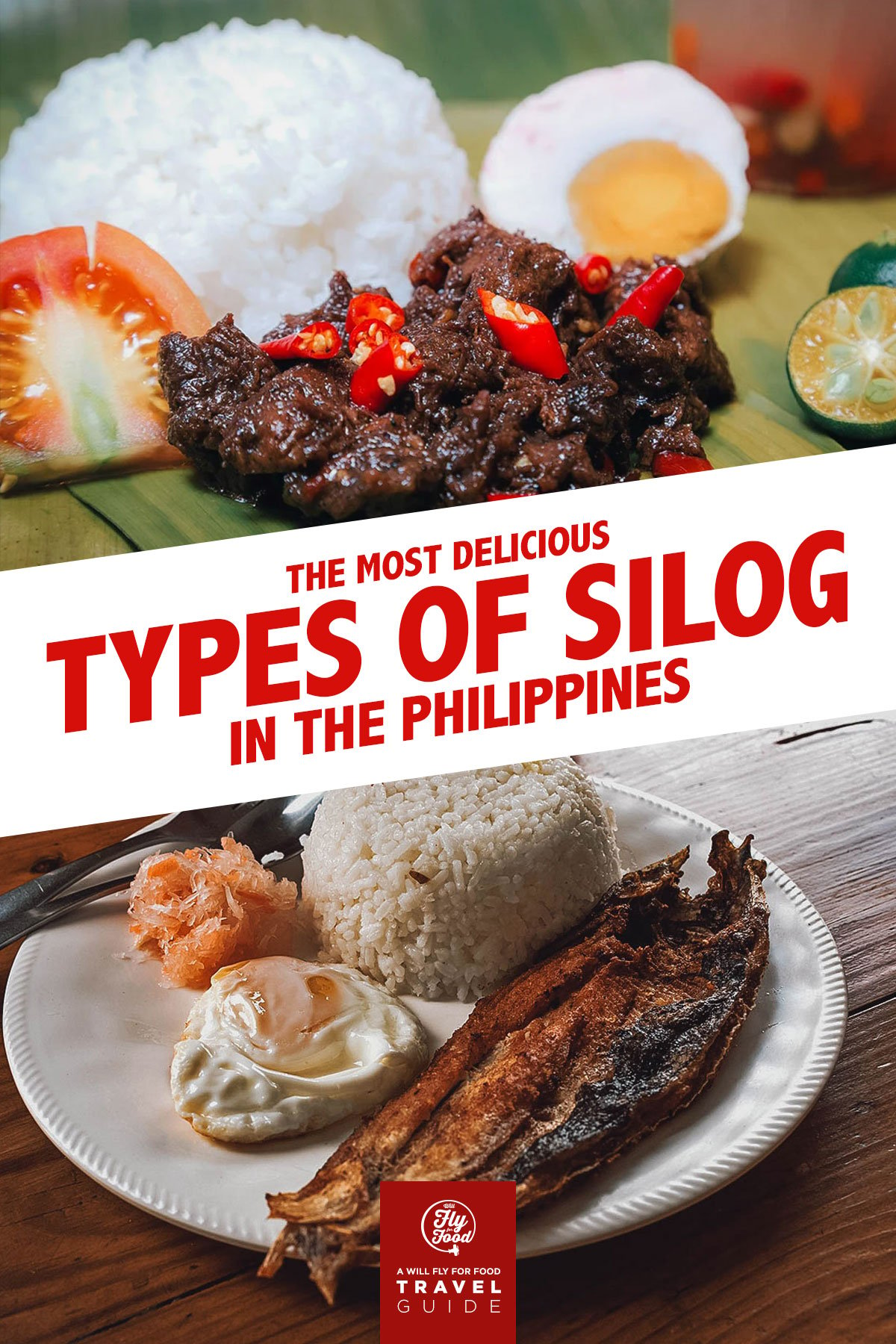 Filipino tapsilog and bangsilog breakfast dishes