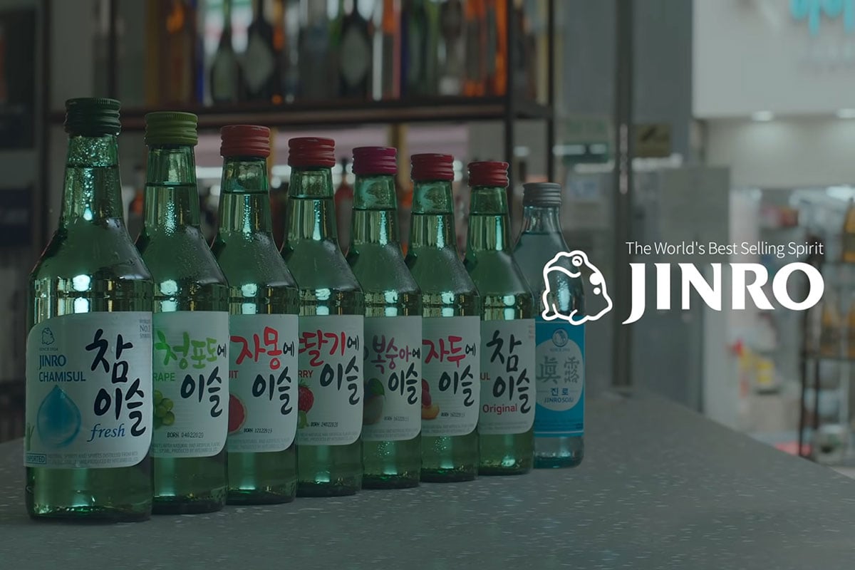 Bottles of soju
