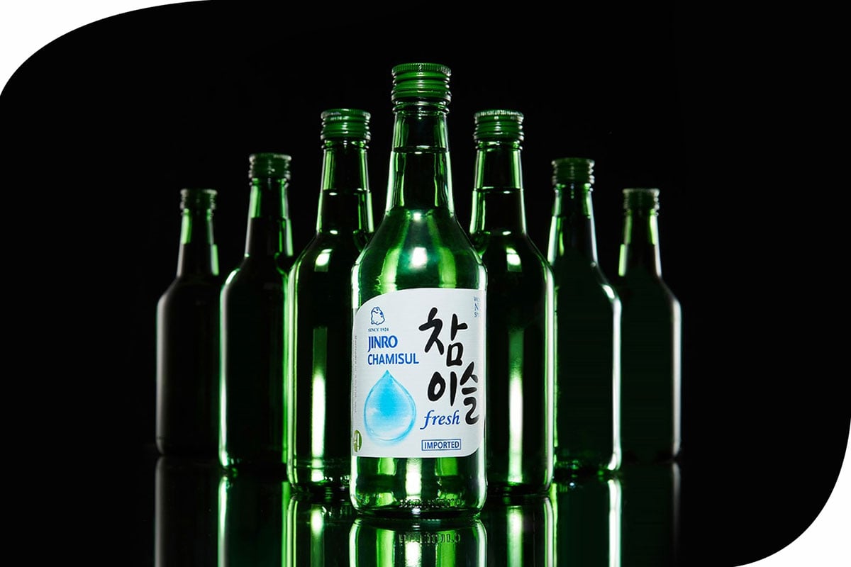 Bottles of JINRO Chamisul Fresh