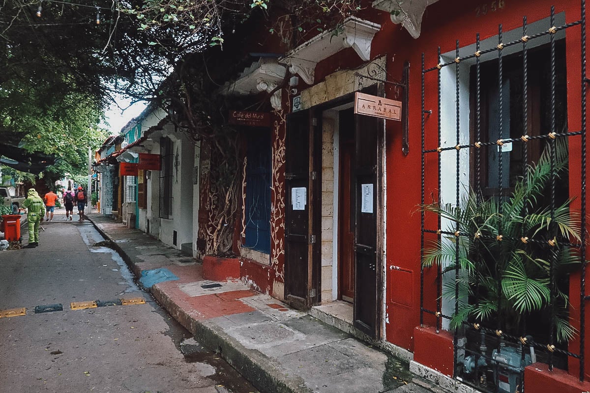 Arrabal restaurant exterior in Cartagena, Colombia
