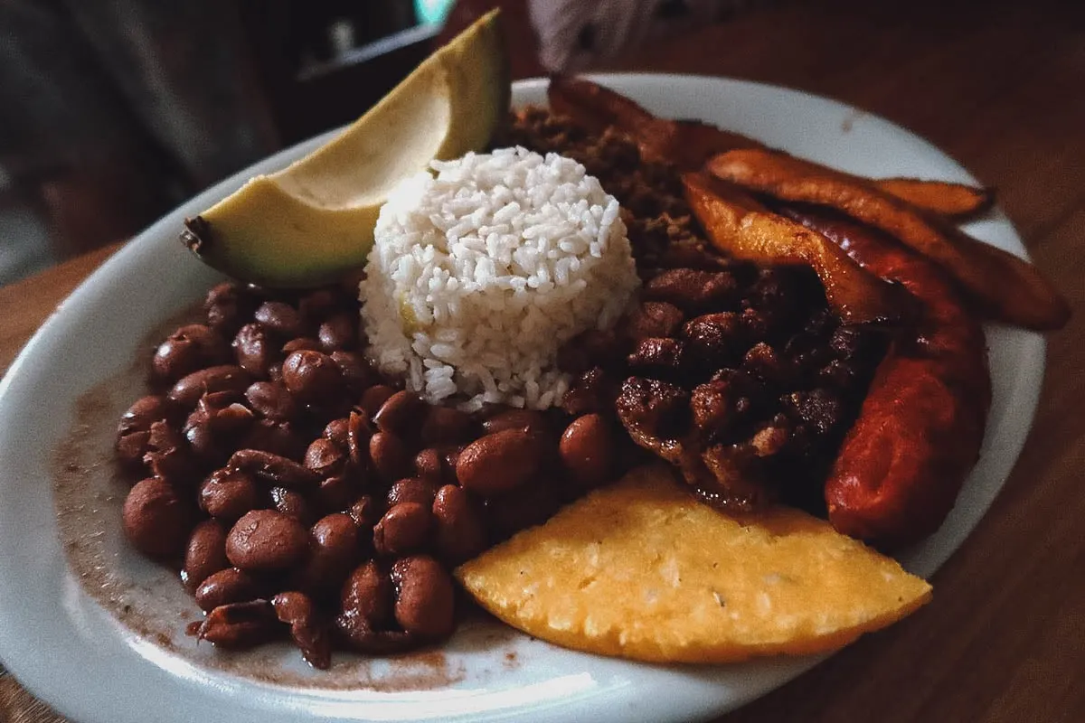 Bandeja paisa at the Atahualpa restaurant in Cartagena