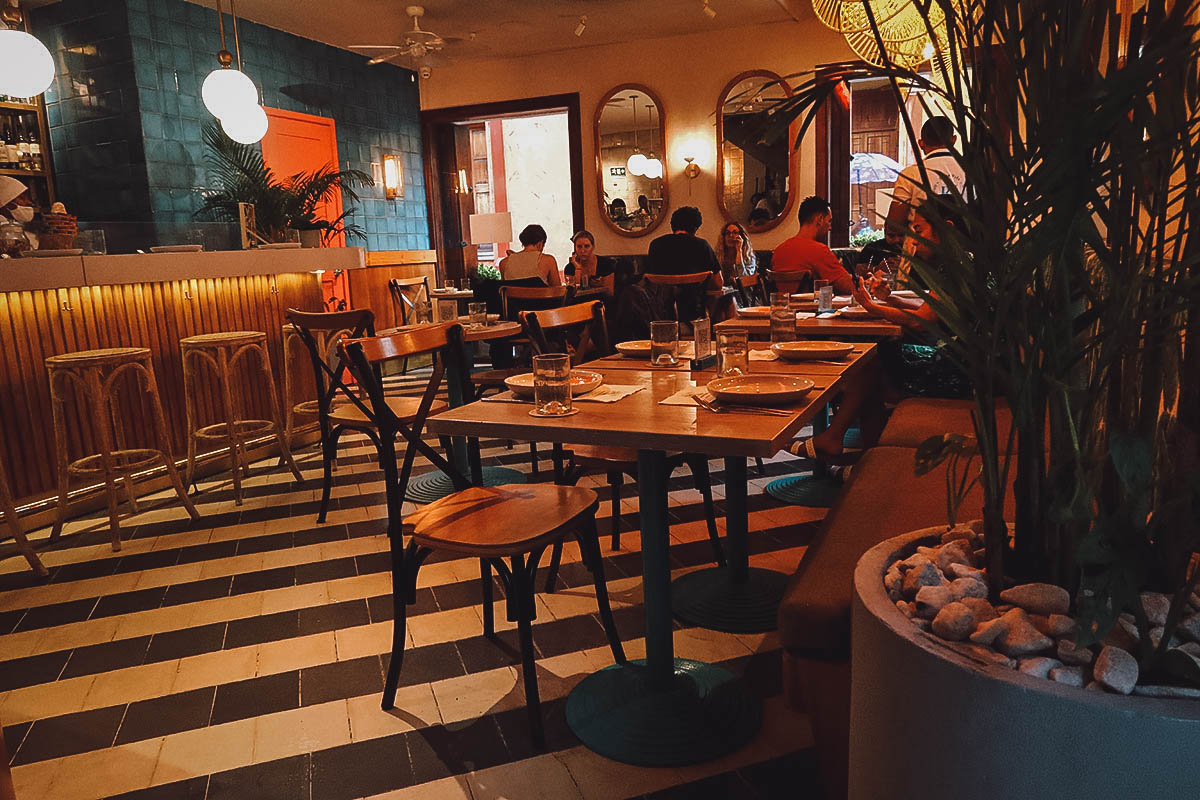 Buena Vida restaurant interior in Cartagena, Colombia