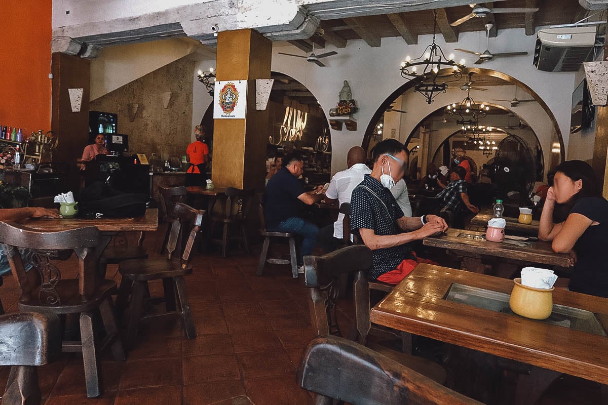 Restaurante Espiritu Santo interior in Cartagena, Colombia