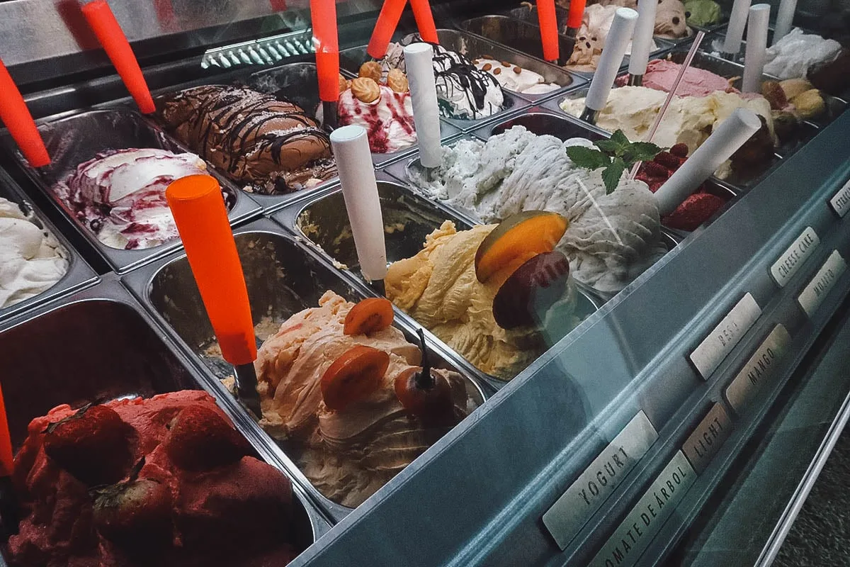 Gelato at Gelateria Tramonti in Cartagena