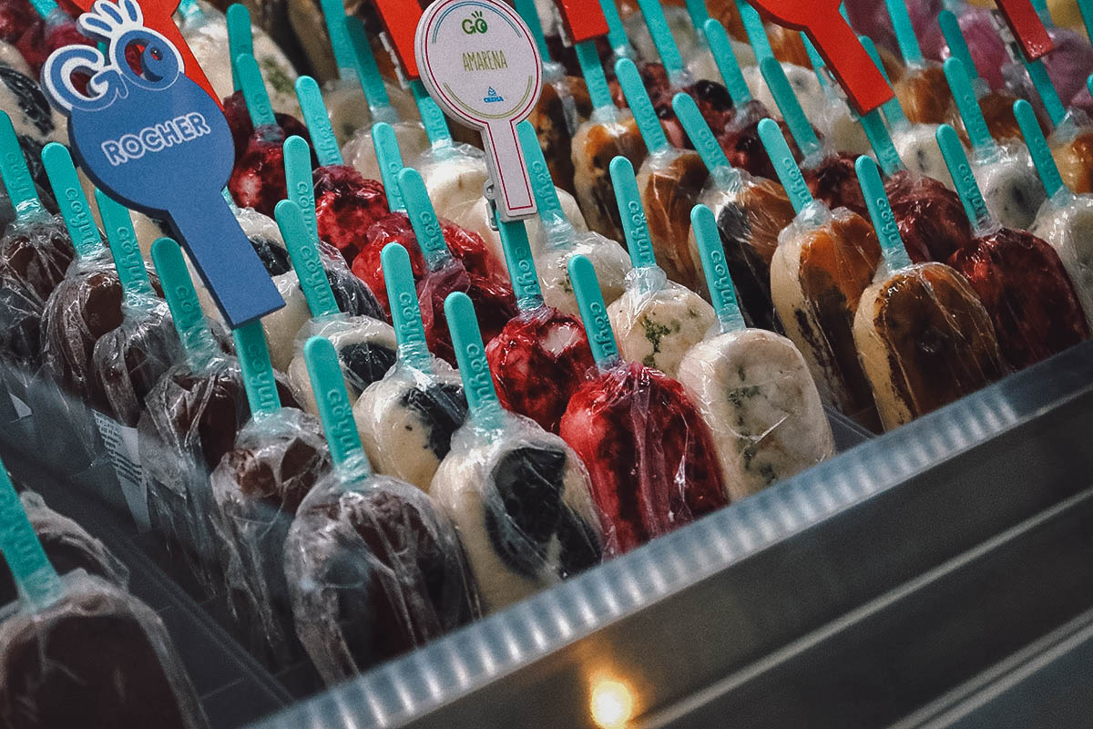 Popsicles at Goyurt in Cartagena