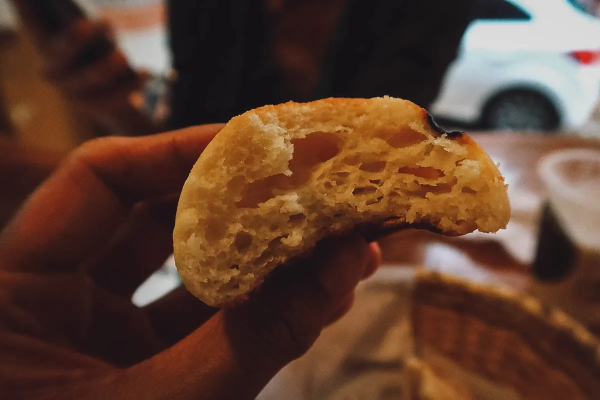 Almojabana at La Esquina del Pandebono bakery in Cartagena